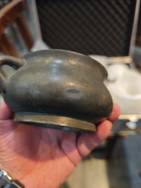 古玩銅器清中期蚰龍耳簋式爐 宣德爐 銅爐真品鑒賞圖