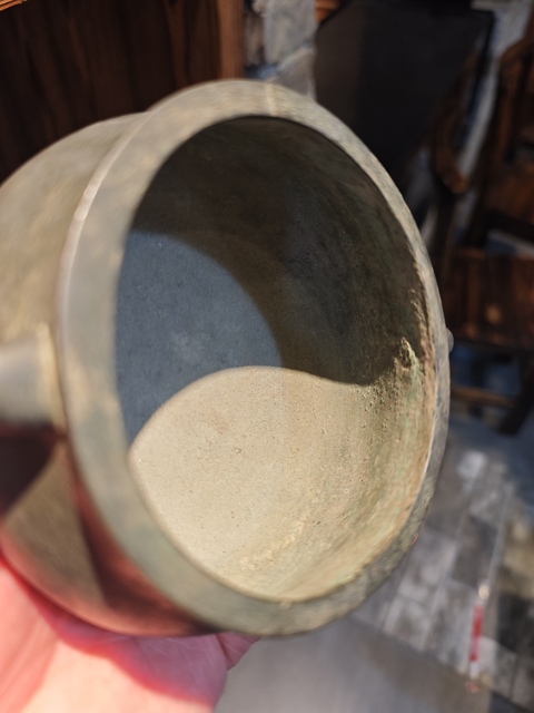 古玩銅器清中期蚰龍耳簋式爐 宣德爐 銅爐真品鑒賞圖