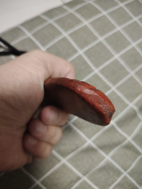 古玩玉器南紅瑪瑙雕“龍紋把件”真品鑒賞圖