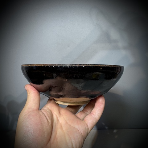 古玩陶瓷耀州窯，黑釉大碗拍賣(mài)，當(dāng)前價(jià)格3500元
