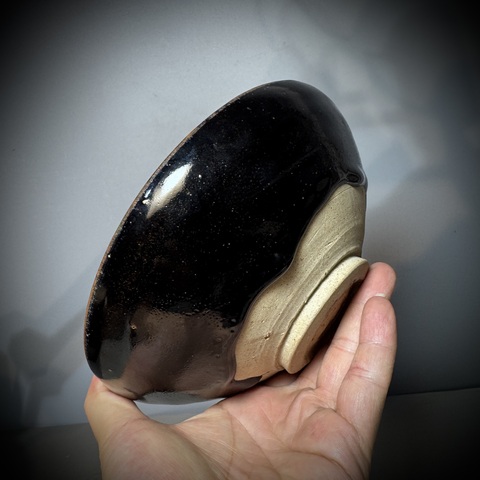 古玩陶瓷耀州窯，黑釉大碗拍賣(mài)，當(dāng)前價(jià)格3500元