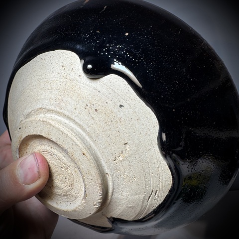 古玩陶瓷耀州窯，黑釉大碗拍賣(mài)，當(dāng)前價(jià)格3500元