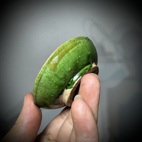 古玩陶瓷綠釉真品鑒賞圖