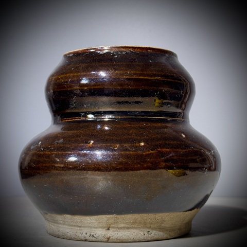 古玩陶瓷元明，磁州窯葫蘆瓶拍賣，當(dāng)前價(jià)格1800元