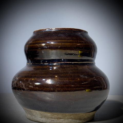 古玩陶瓷元明，磁州窯葫蘆瓶拍賣，當(dāng)前價(jià)格1800元