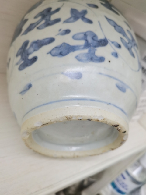 古玩陶瓷花卉紋青花罐拍賣,當前價格12888元