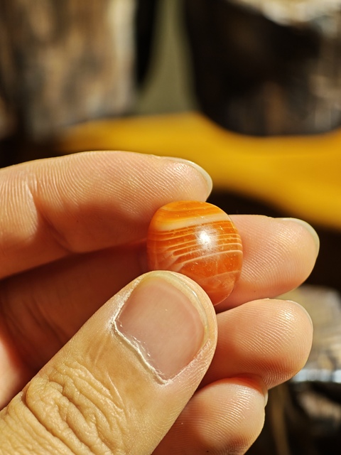 古玩玉器老瑪瑙珠真品鑒賞圖