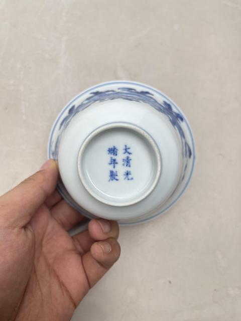 古玩陶瓷青花茶碗真品鑒賞圖