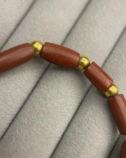 古玩玉器春秋戰國.雞肝紅瑪瑙珠串拍賣，當前價格1900元