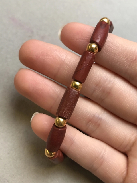 古玩玉器春秋戰國.雞肝紅瑪瑙珠串拍賣，當前價格1900元