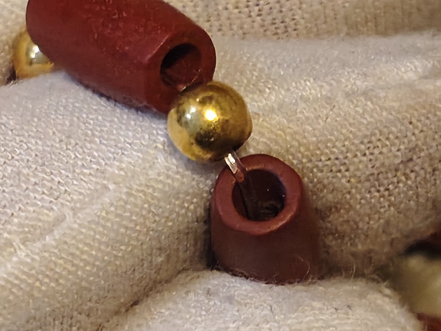 古玩玉器春秋戰國.雞肝紅瑪瑙珠串拍賣，當前價格1900元