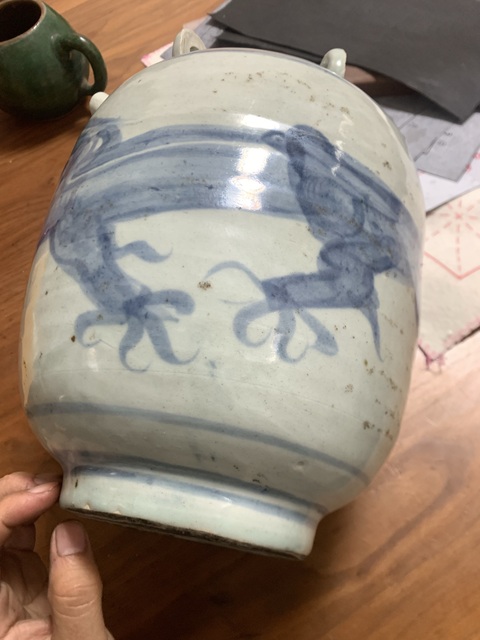 古玩陶瓷四系青花壺真品鑒賞圖