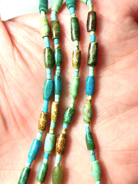 古玩玉器漢 代 綠松石珠串拍賣,當前價格389元