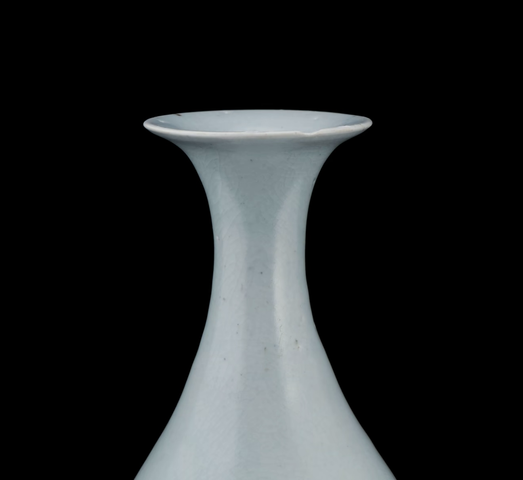 古玩陶瓷初看元代青白釉刻花玉壺春瓶真品鑒賞圖