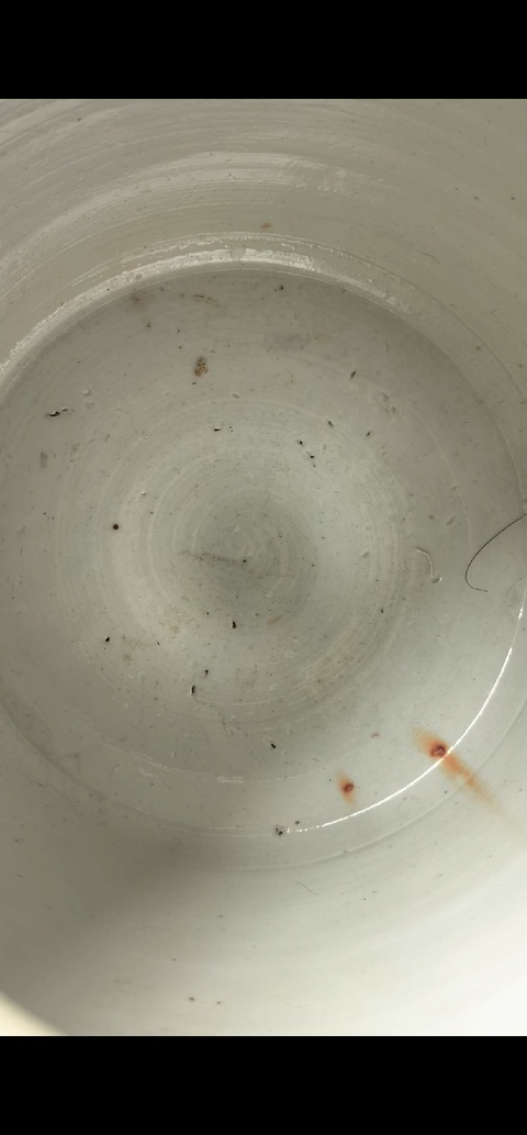 古玩陶瓷灑藍(lán)釉開窗山水人物蓋罐真品鑒賞圖