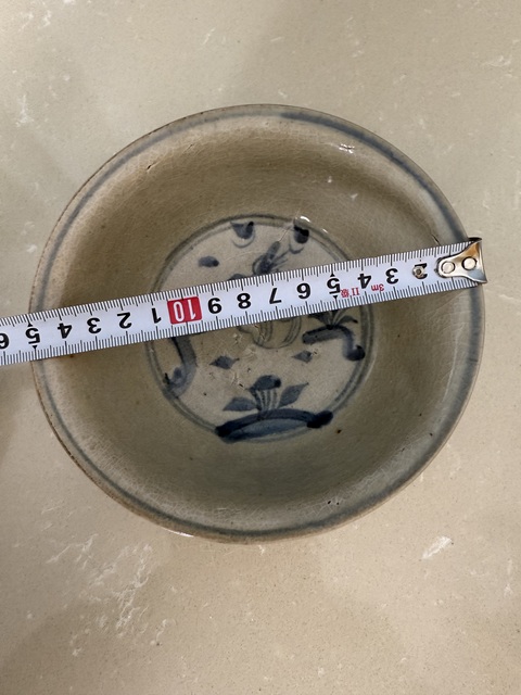 古玩陶瓷青花高士圖撇口碗真品鑒賞圖