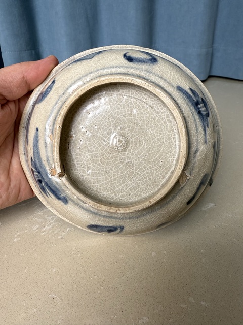 古玩陶瓷青花高士圖撇口碗真品鑒賞圖