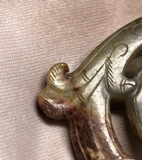 古玩玉器和田玉雕龍型件真品鑒賞圖