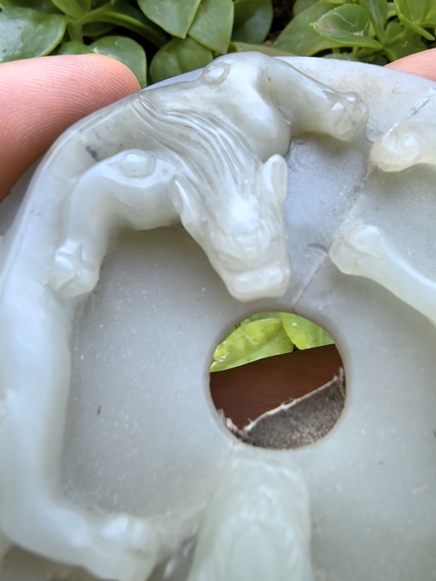 古玩玉器岫玉雕“螭龍紋璧”真品鑒賞圖