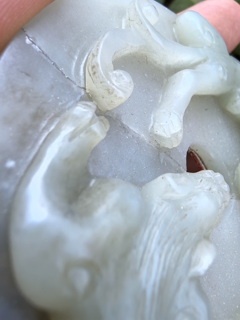 古玩玉器岫玉雕“螭龍紋璧”真品鑒賞圖