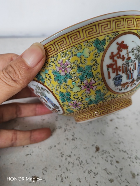 古玩陶瓷歲朝清供粉彩碗拍賣，當前價格25000元