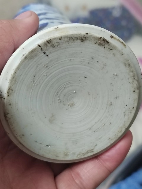 古玩陶瓷青花束腰花觚標本真品鑒賞圖