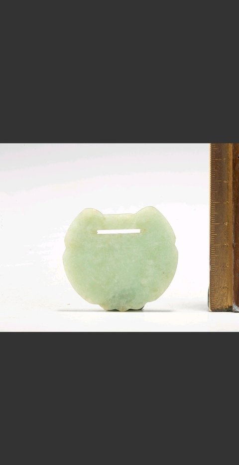 古玩玉器清代翡翠玉鎖真品鑒賞圖