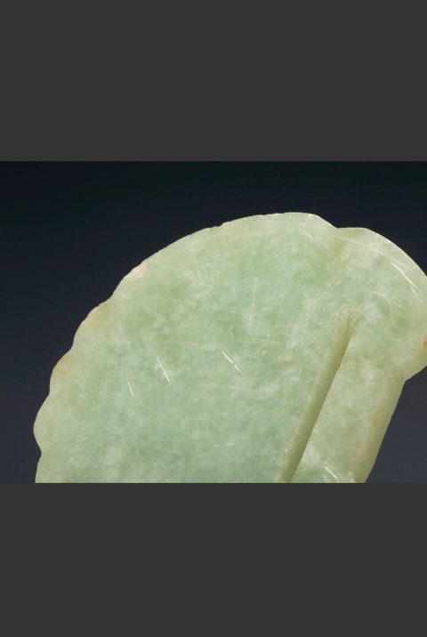 古玩玉器清代翡翠玉鎖真品鑒賞圖