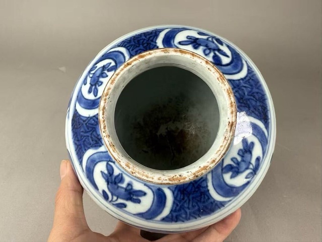 古玩陶瓷青花人物故事紋罐真品鑒賞圖