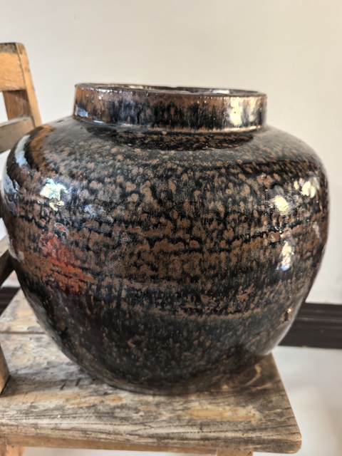 古玩陶瓷山西窯油滴釉罐真品鑒賞圖