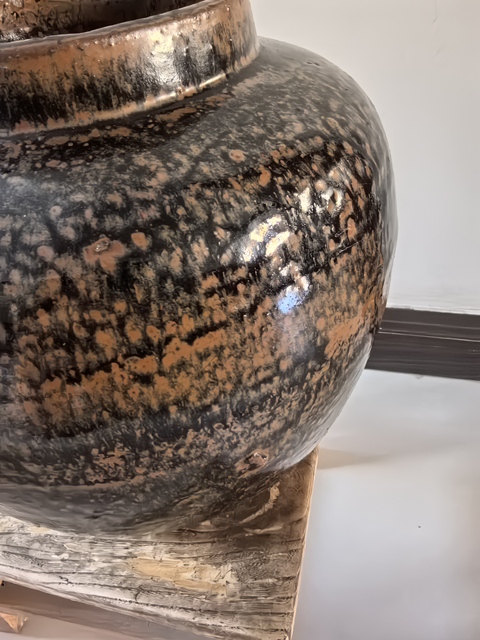 古玩陶瓷山西窯油滴釉罐真品鑒賞圖