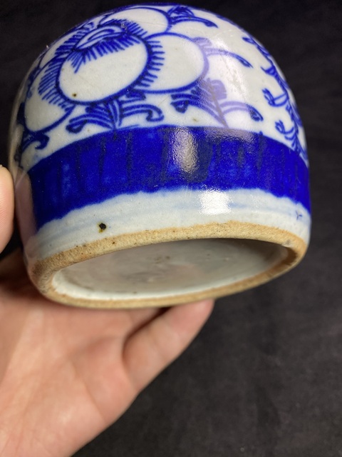 古玩陶瓷清道光纏枝花囍字紋青花罐拍賣，當前價格298元