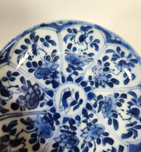 古玩陶瓷清康熙-青花花卉紋花口盤拍賣，當前價格1699元