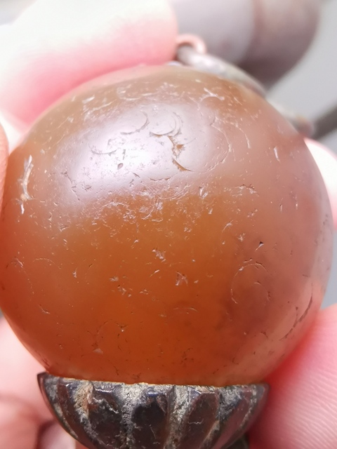 古玩雜項瑪瑙珠真品鑒賞圖