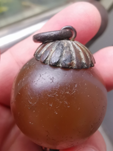 古玩雜項瑪瑙珠真品鑒賞圖