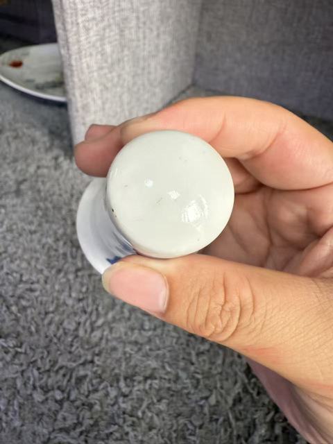 古玩陶瓷青花花卉紋調味盒真品鑒賞圖