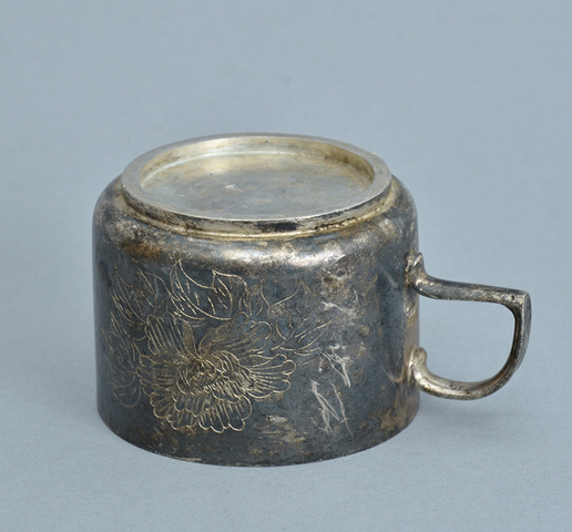 古玩雜項民國至創匯鍍銀杯真品鑒賞圖