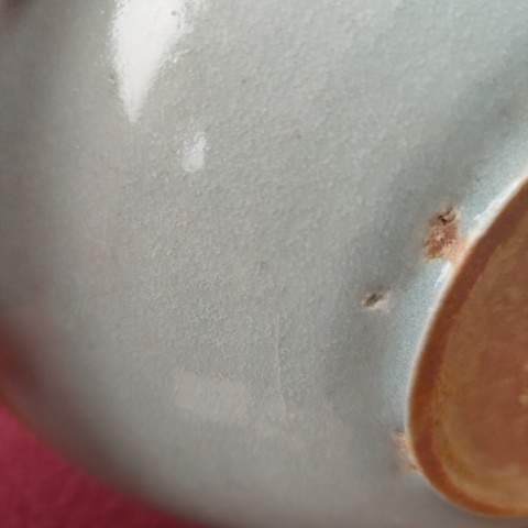 古玩陶瓷湖田窯六出筋雙魚面包碗拍賣，當前價格4800元