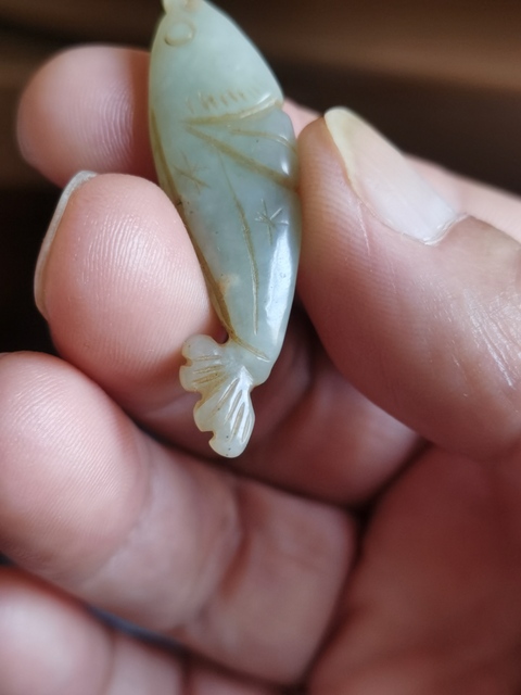 古玩玉器玉魚墜真品鑒賞圖
