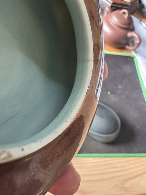 古玩陶瓷紅釉水盂真品鑒賞圖