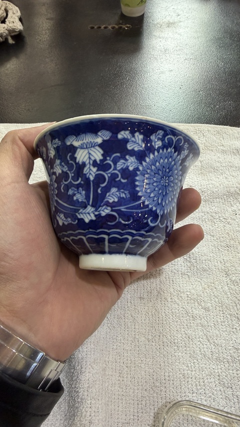 古玩陶瓷青花杯真品鑒賞圖