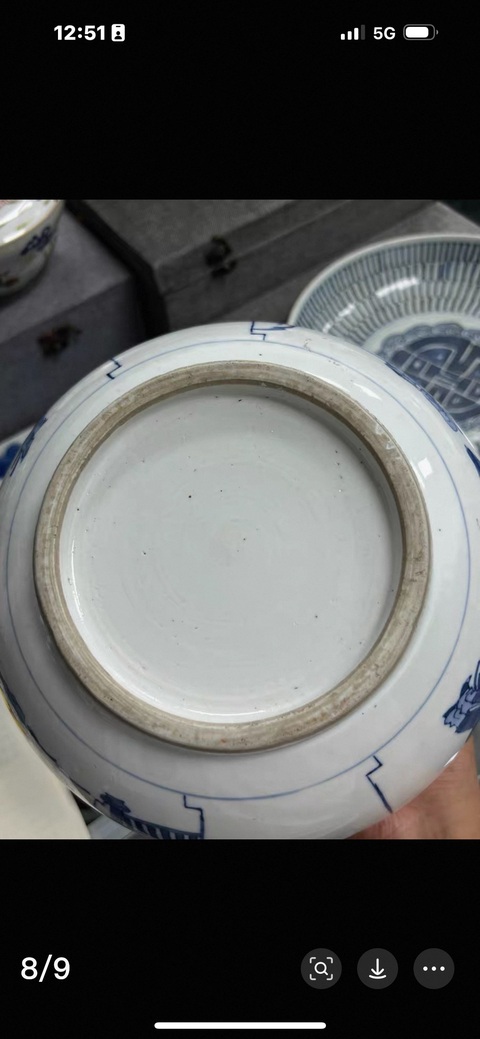 古玩陶瓷人物紋青花四系粥罐真品鑒賞圖