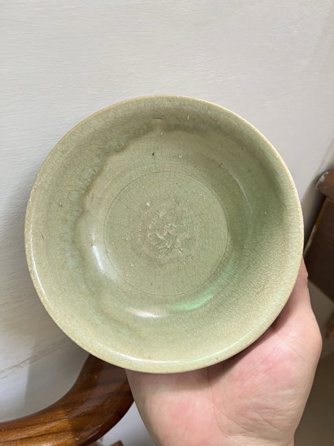 古玩陶瓷明~龍泉窯青釉模印碗拍賣，當前價格1566元