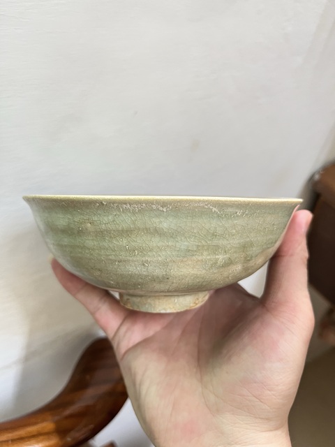 古玩陶瓷明~龍泉窯青釉模印碗拍賣，當前價格1566元