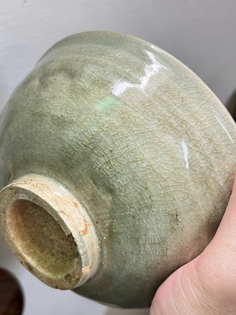 古玩陶瓷明~龍泉窯青釉模印碗拍賣，當前價格1566元