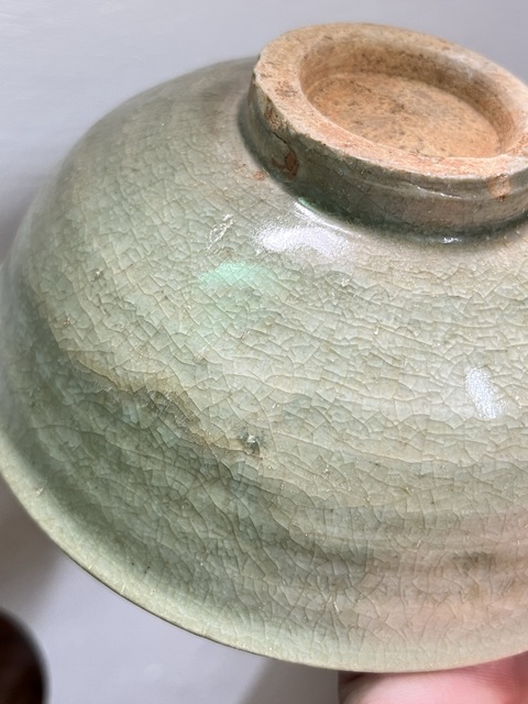 古玩陶瓷明~龍泉窯青釉模印碗拍賣，當前價格1566元