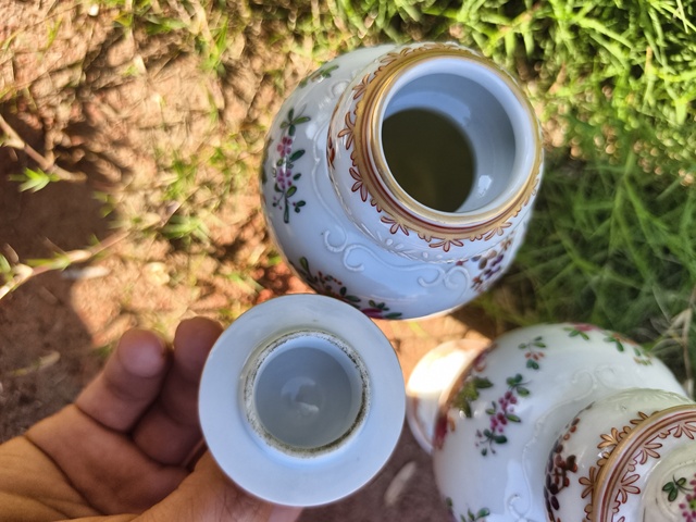 古玩陶瓷徽章瓷蓋瓶真品鑒賞圖