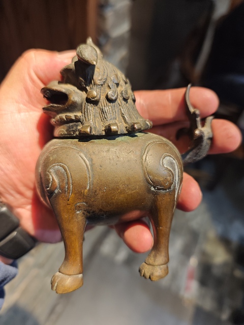 古玩銅器清代甪端熏爐 香爐 宣德爐真品鑒賞圖