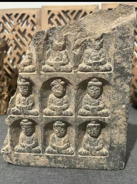 古玩雜項千佛碑真品鑒賞圖