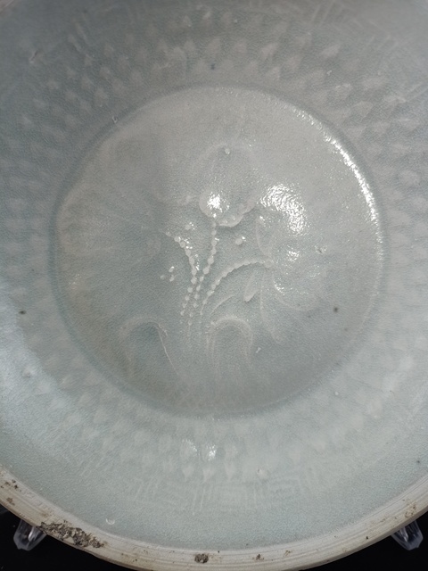 古玩陶瓷【館藏級精品】南宋:青白釉荷蓮紋洗【存世量稀少】【頂級釉水】【收藏價值比較高】拍賣，當前價格0元